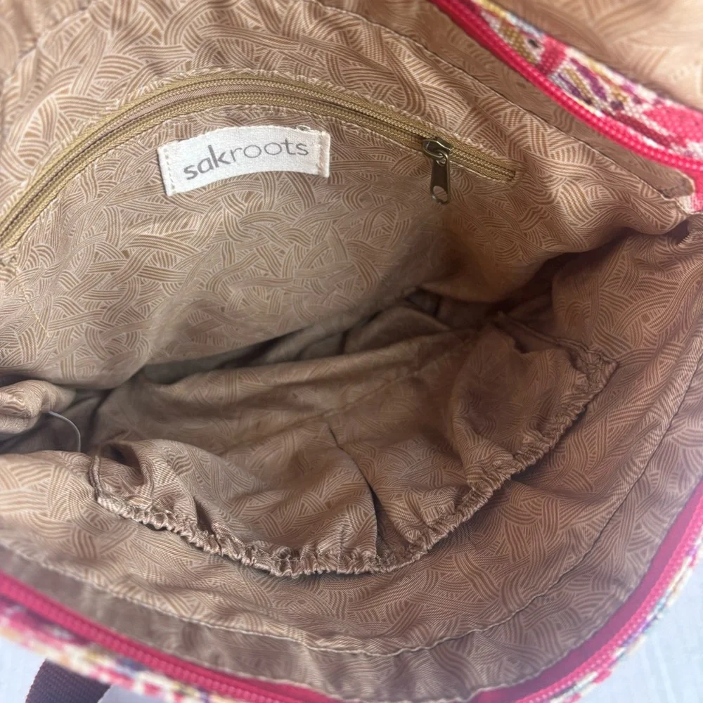 Sakroots Convertible Backpack Shoulder Bag-Mult Colored Boho Pattern Canvas